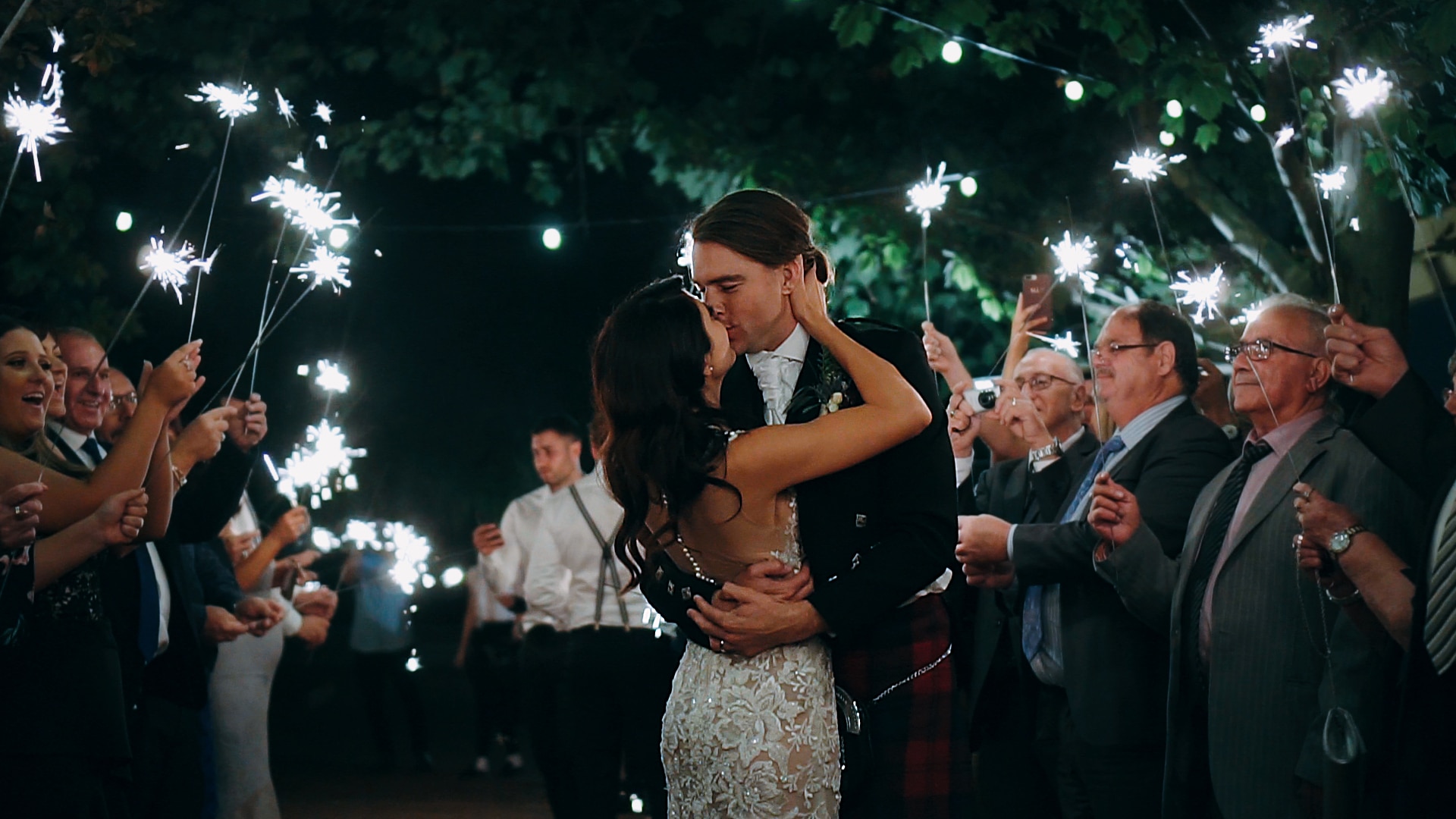 Sunnybrae wedding sparkler exit